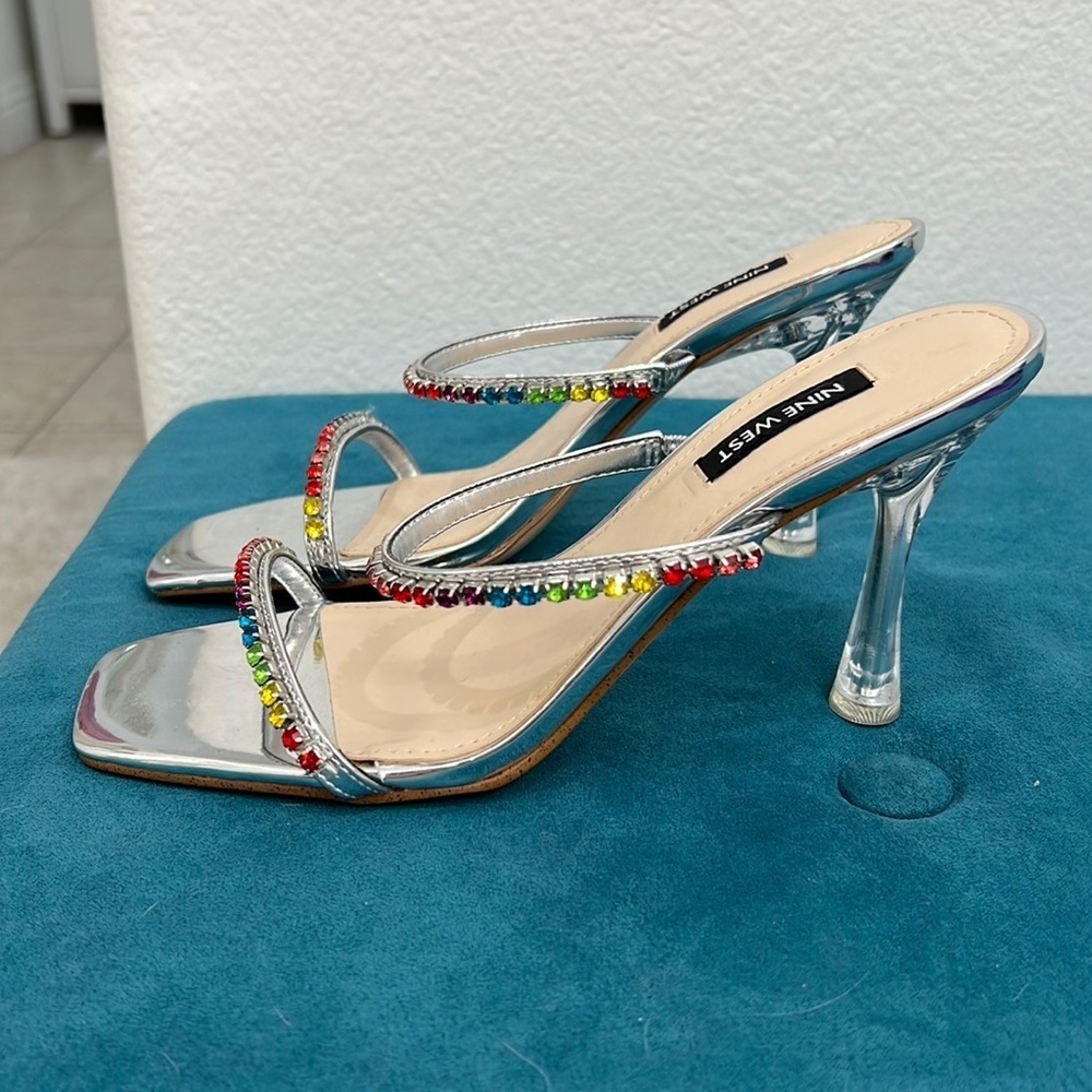 NEW Nine West Rainbow Strappy Sandals - Picture 2 of 13